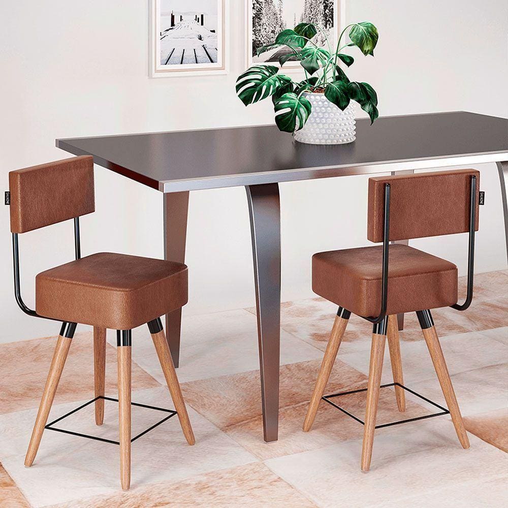 Kit 2 Cadeiras Barcelona Cor Café - Speciale Home Café
