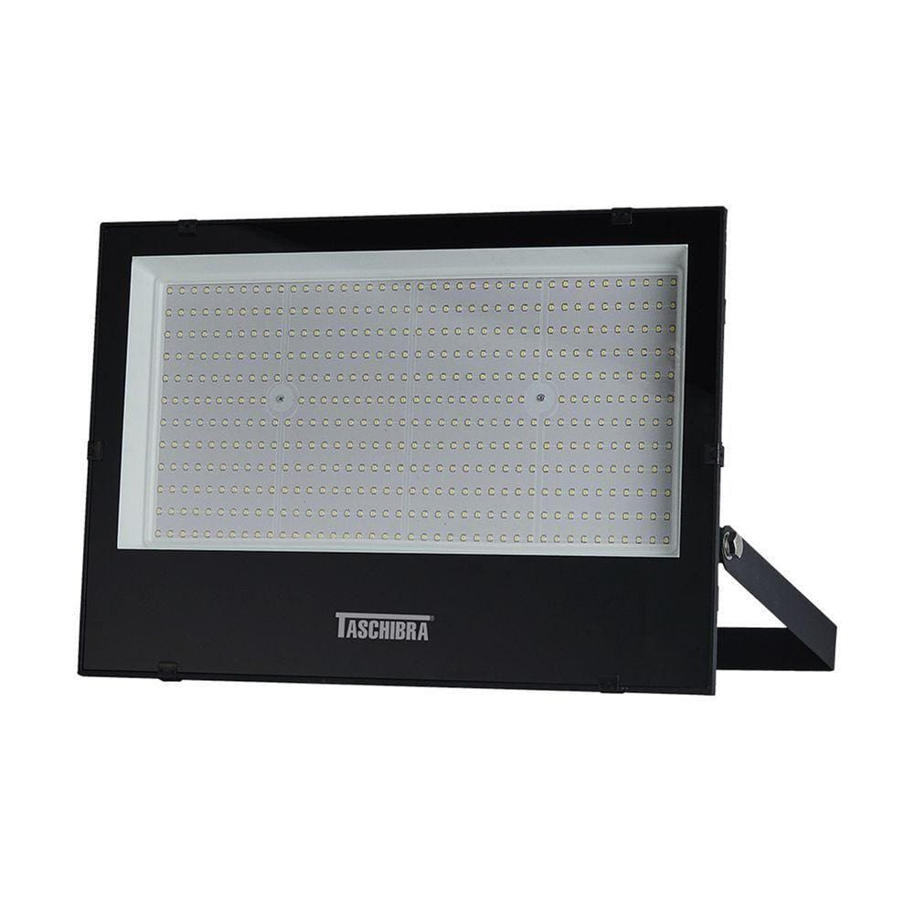Refletor Taschibra Led Tr Slim 500W Luz Branco Fria 6500K Preto Bivolt