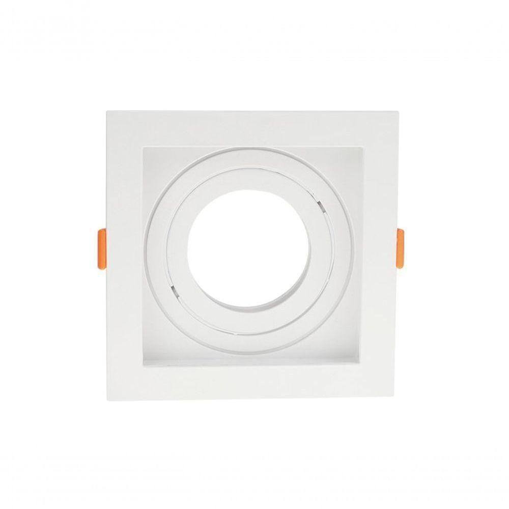 Spot Recuado De Embutir Quadrado Móvel Par30 Branco Taschibra