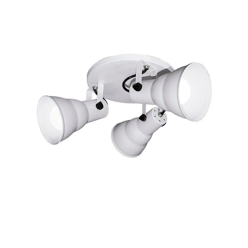 Spot De Sobrepor Hol Triplo Circular Direcionável 3xe27 Taschibra Bivolt Branco