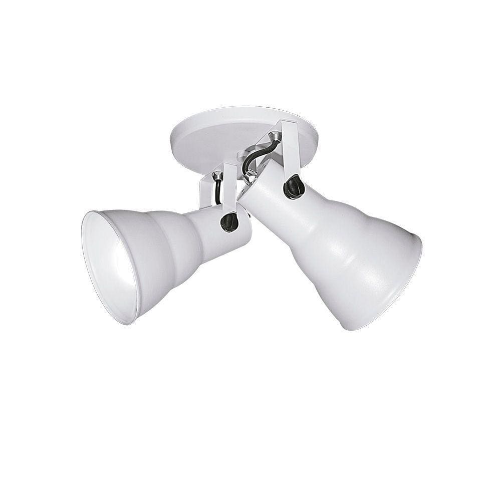 Spot De Sobrepor Hol Duplo Circular Direcionável 2xe27 Taschibra Bivolt Branco