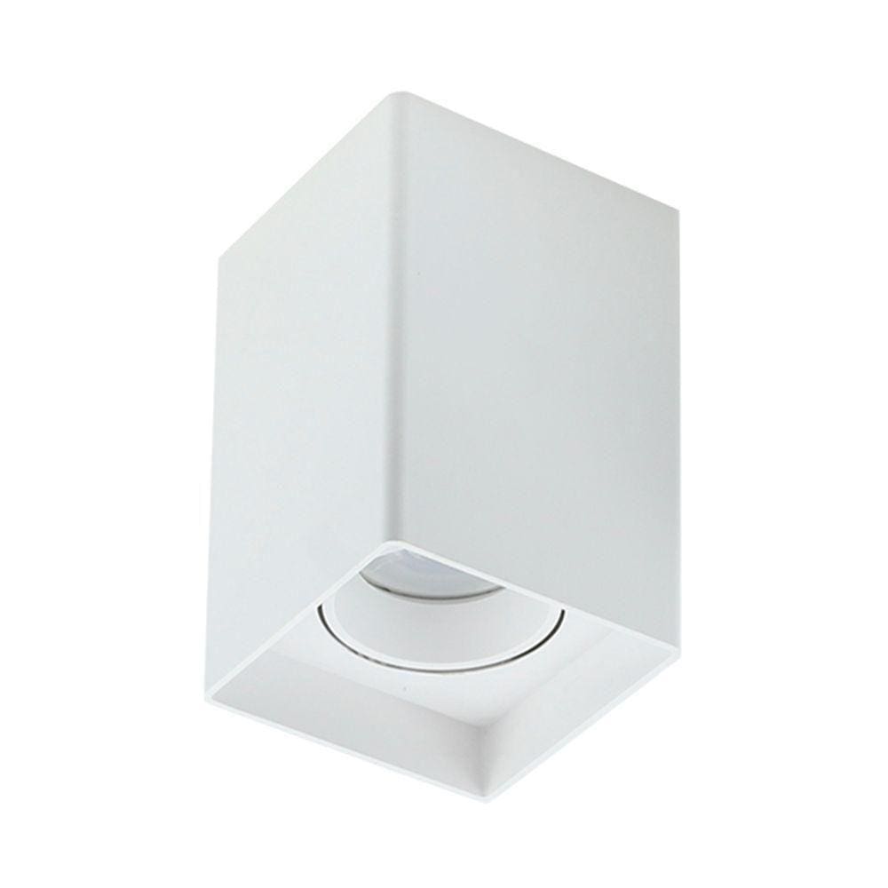 Spot De Sobrepor Taschibra Look Mr16 Quadrado Direcionável Branco