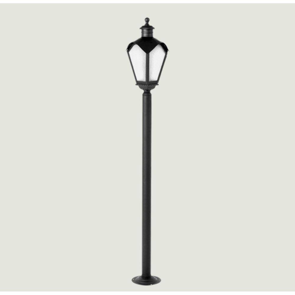 Poste Para Jardim Colonial Sinha Alumínio Preto 1.40m 2002