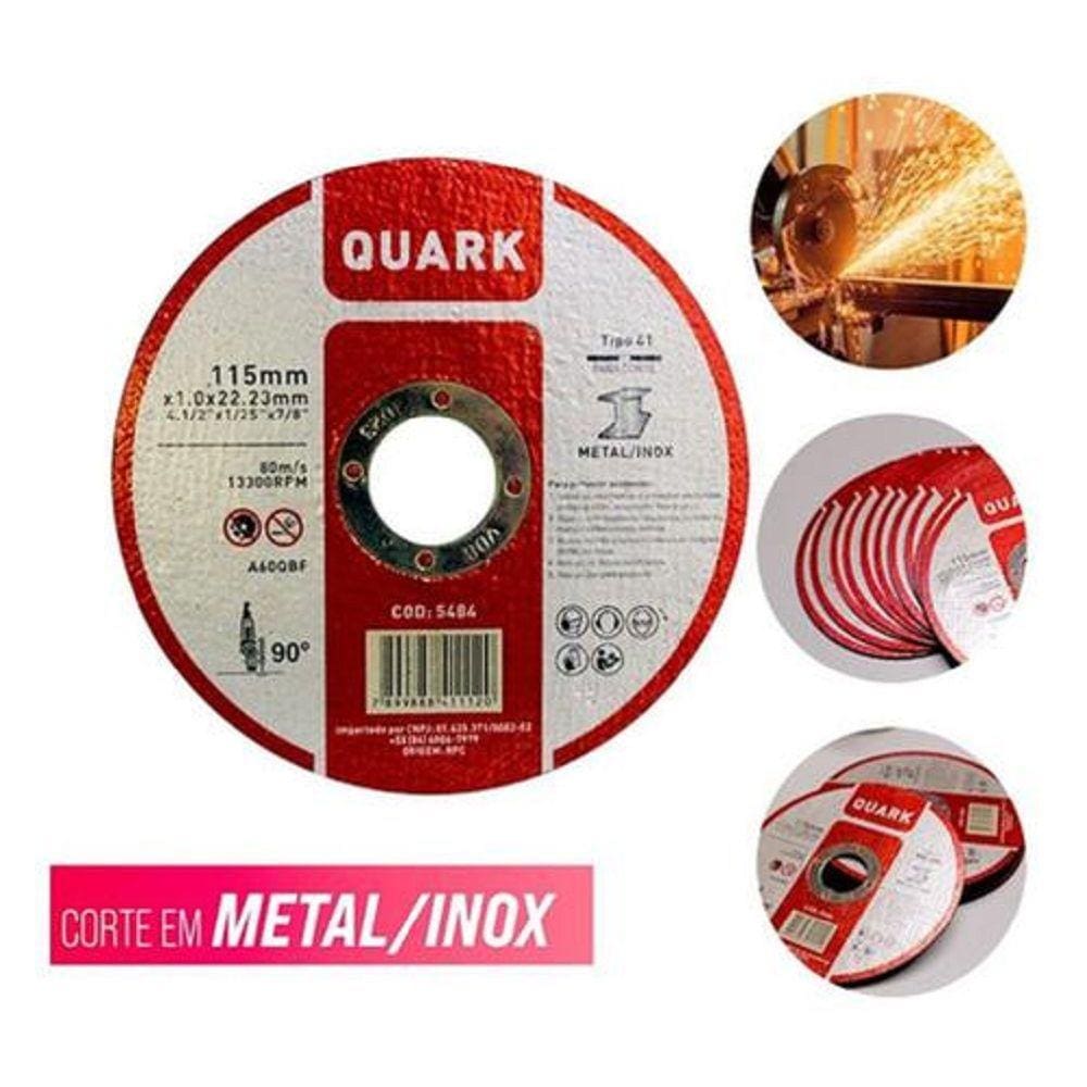 Disco De Corte Fino Inox 4.1/2 X 1,0 Esmerilhadeira Quark