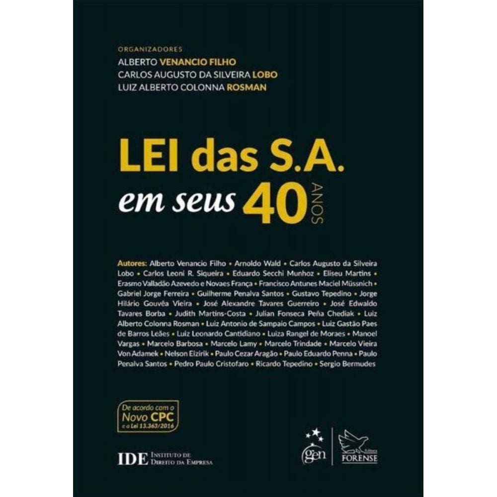 Lei Das S. A. Em Seus 40 Anos                   01