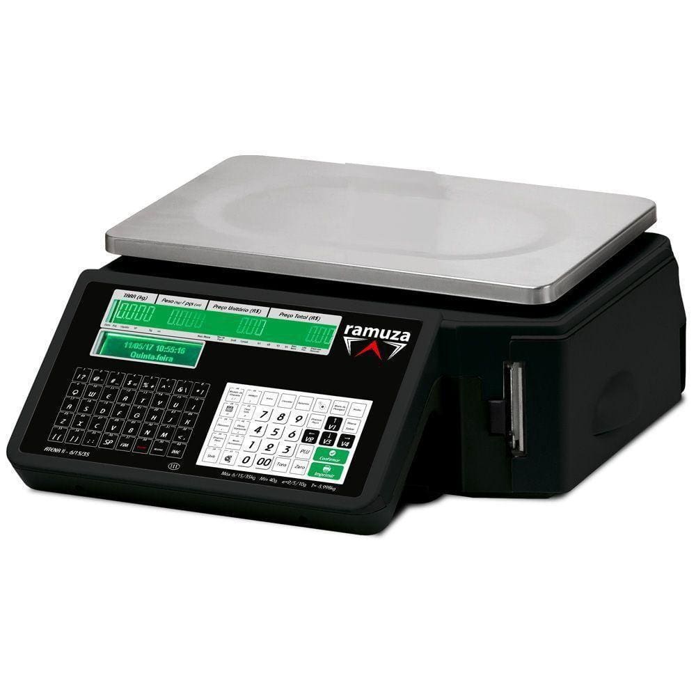Balança Etiquetadora Atena Ii 6/15/35Kg Divisao 2G/5/10g Preto Wifi Bivolt Ramuza