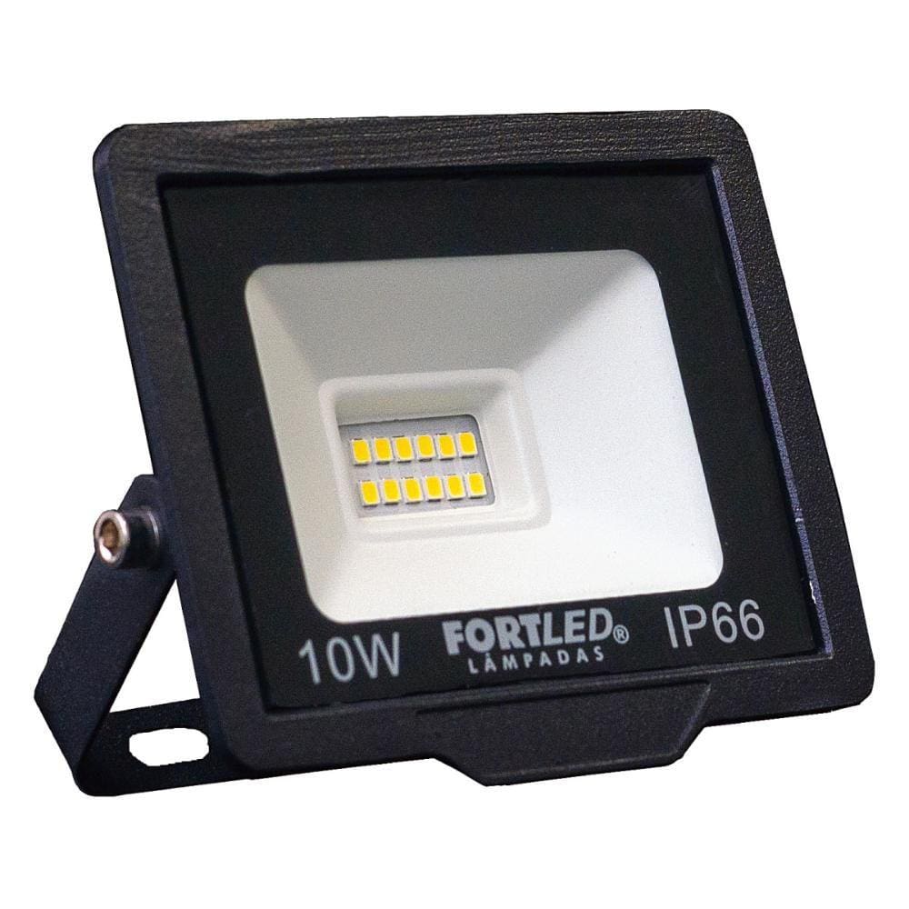 Refletor Slim 10W Luz Branca 6500K Fortled