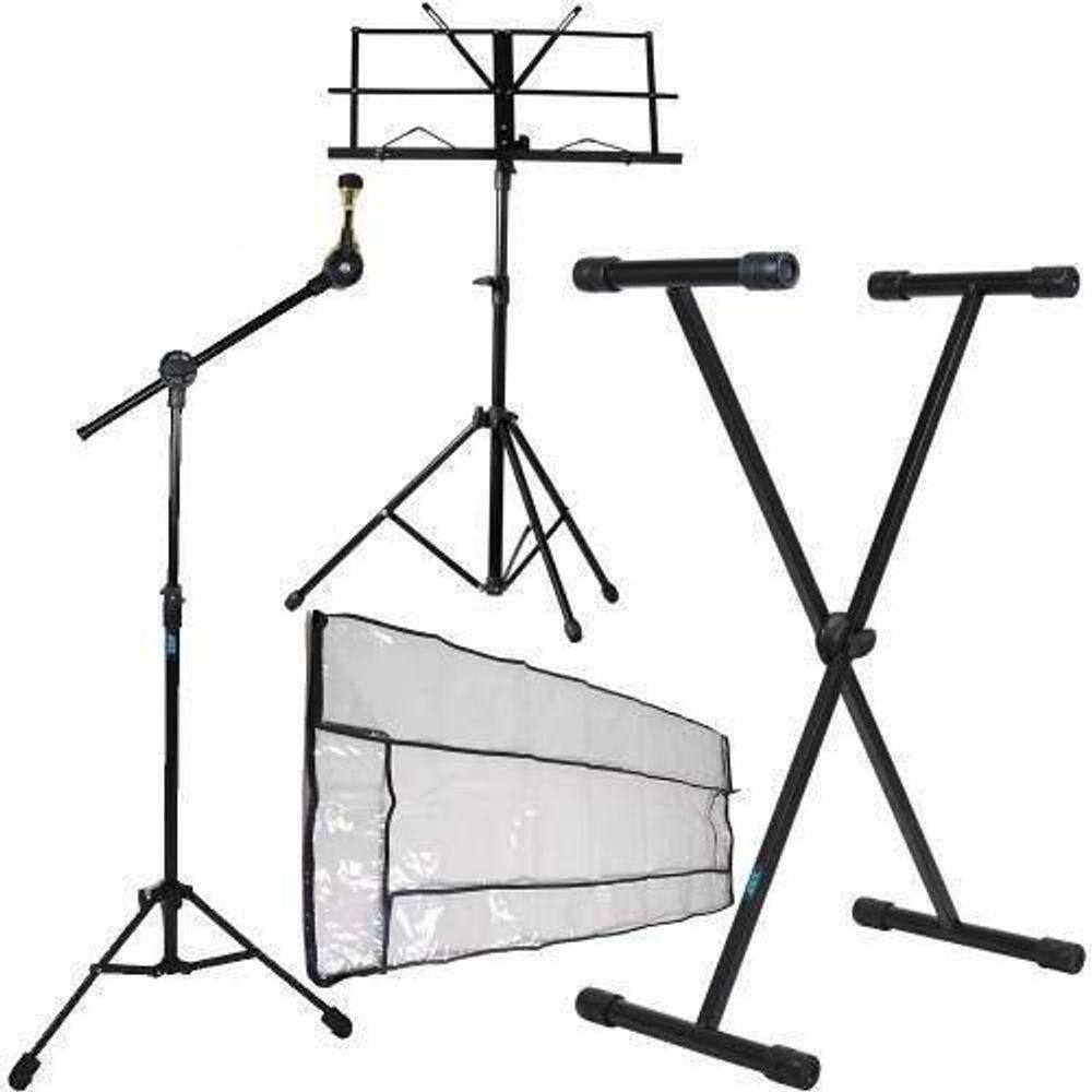 Kit Acessórios Para Teclado Musical Com Cobertura + Suportes