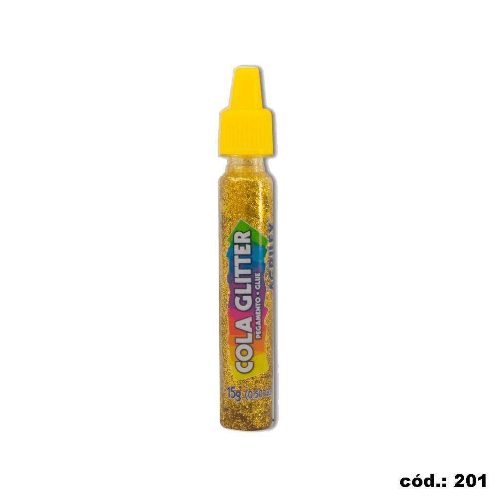 Cola Glitter 15G 201 Ouro - 029050201