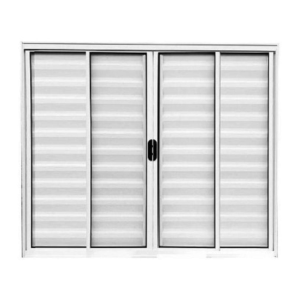 Veneziana 100x150 6 Folhas – Alumínio Branco – Linha 18 Modular