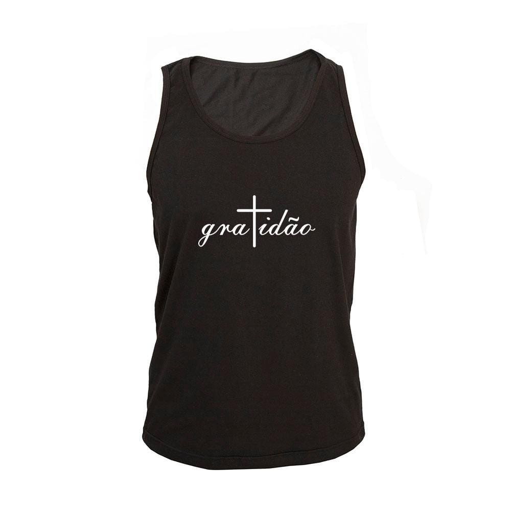 Regata Masculina Algodão Gratidão Estampada Básica