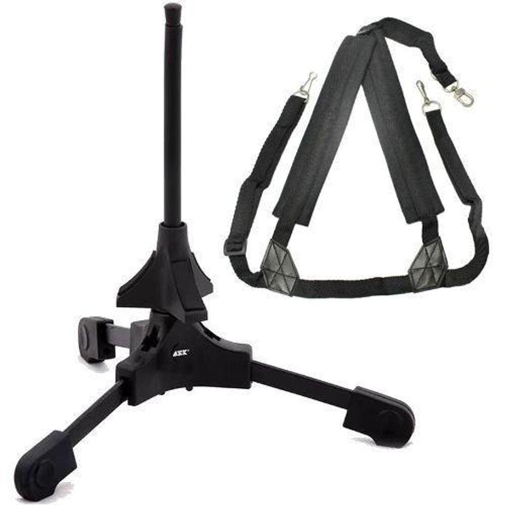 Kit Suporte Para Saxofone Ask S4 Com Correia Para Saxofone