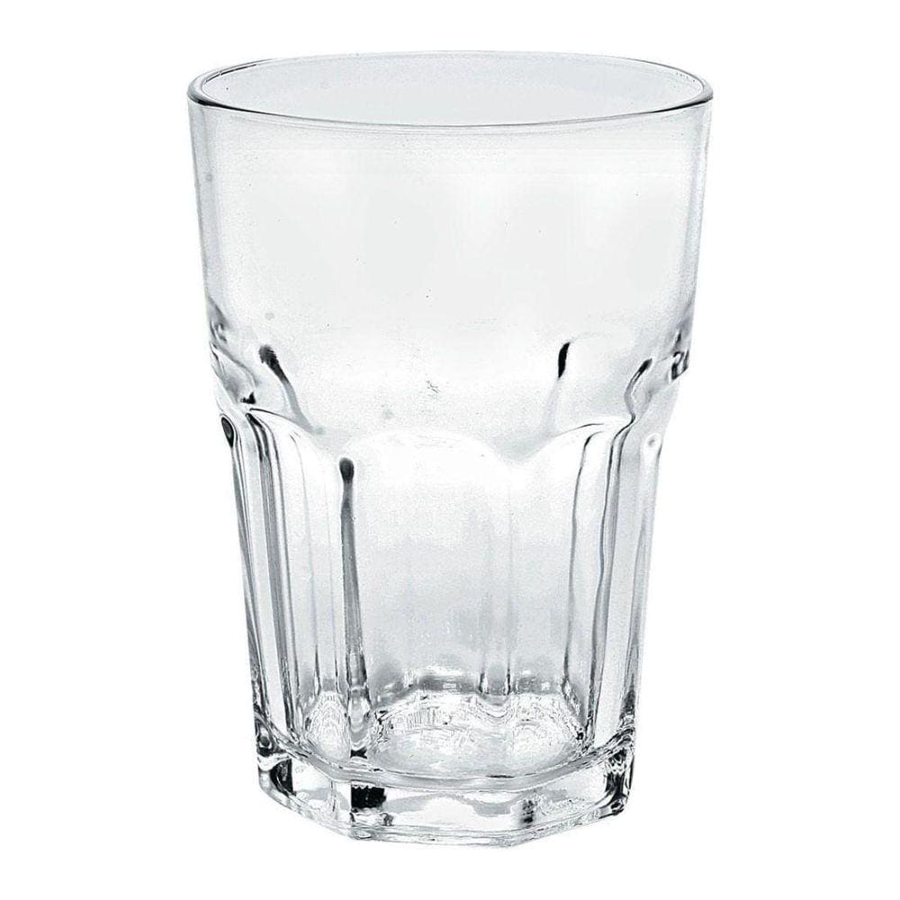 Copo Facetado Água Suco 400Ml 12 Cm 100% Vidro