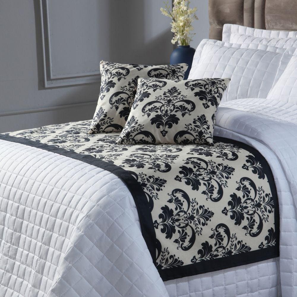 Kit Cobre Leito 6 peças com Peseira King e Capa Almofada.