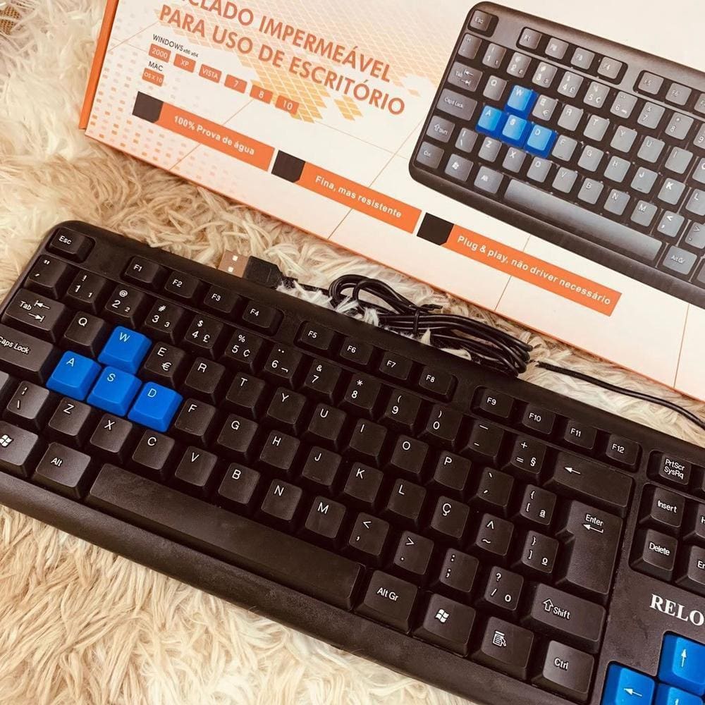 Teclado Para Escritório Notebook Computador Usb Impermeável