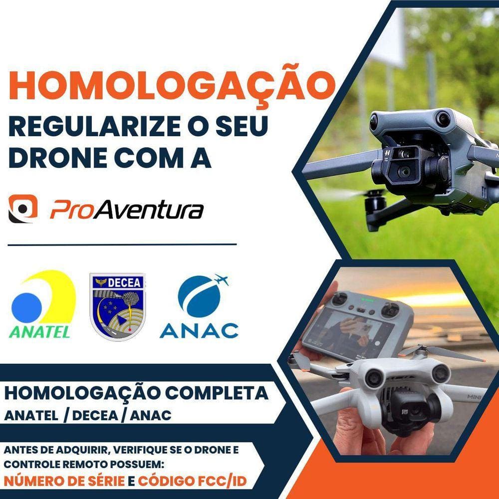 Homologação Para Drone Anatel / Anac / Decea