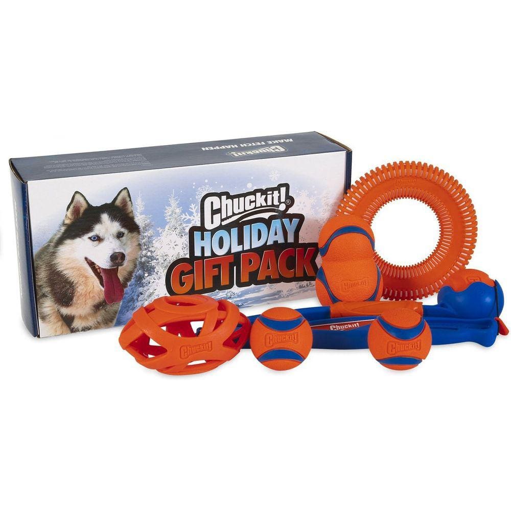 Brinquedo Kit Box Chuckit Holiday Gift Pack Treinamento Adestramento Para Cães Médio