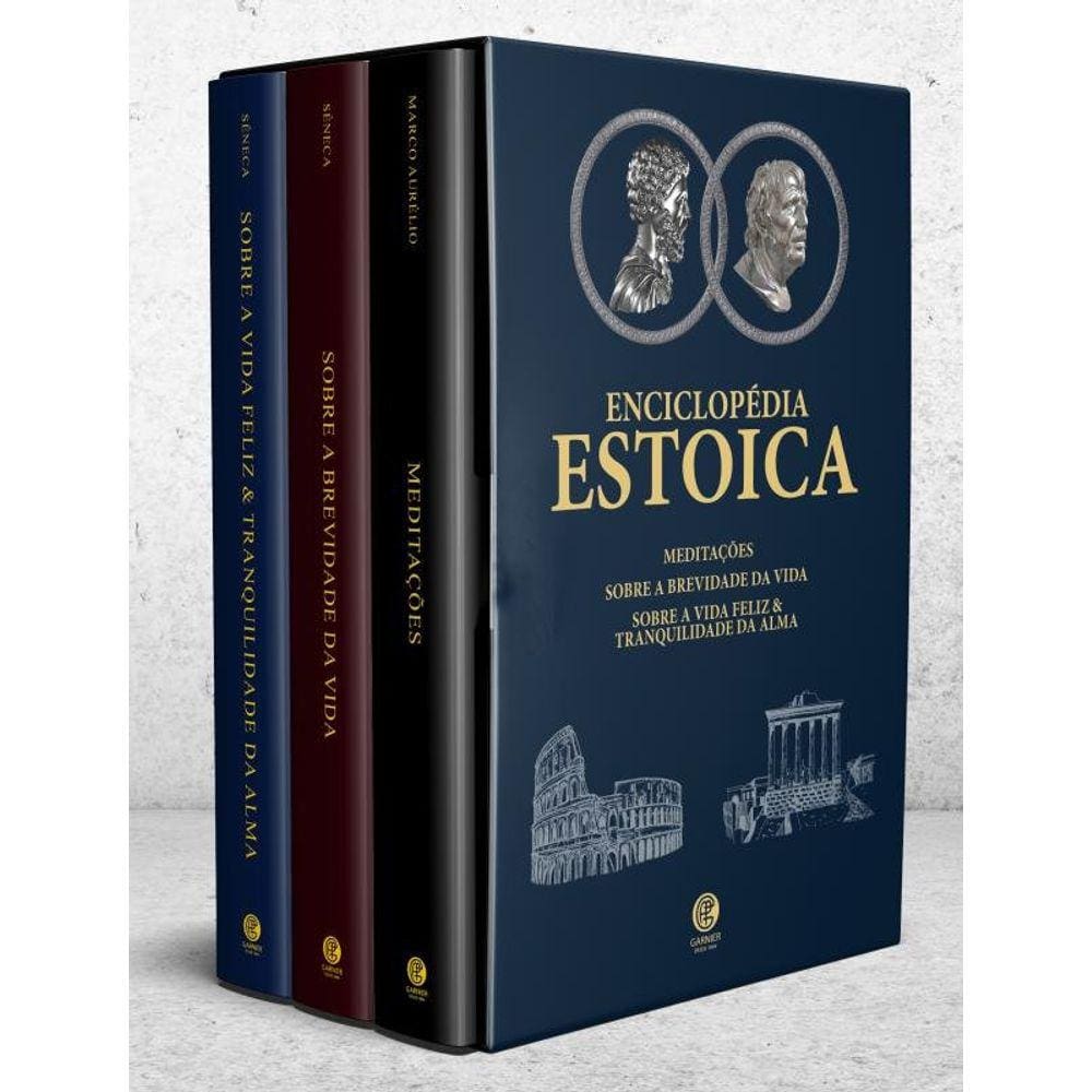 Biblioteca Estoica - Box com 3 Livros - Edição de Luxo Almofadada