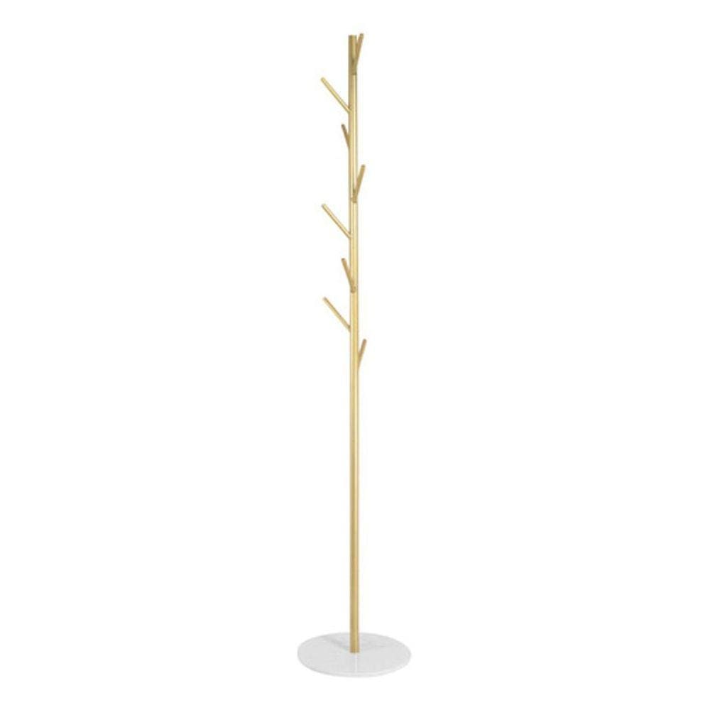 Cabideiro Dourado 8 Hastes Com Base Em Mármore 170X32X32Cm
