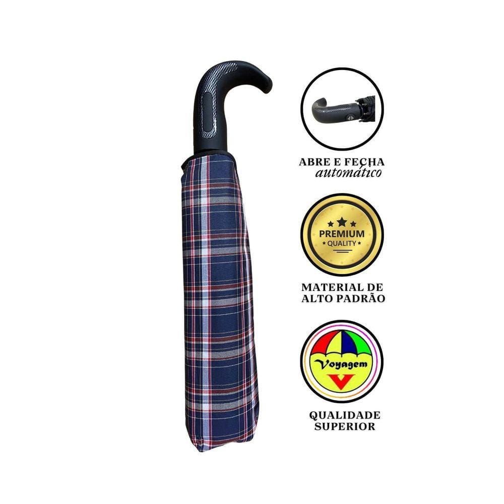 Guarda Chuva Automático Luxo Voyagem 9027 Azul