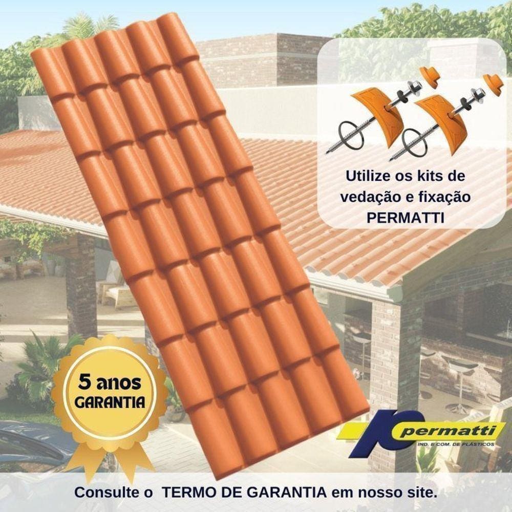 Kit com 5 Telhas Pvc Plan 242x88cm Permatti Ceramica Ceramica