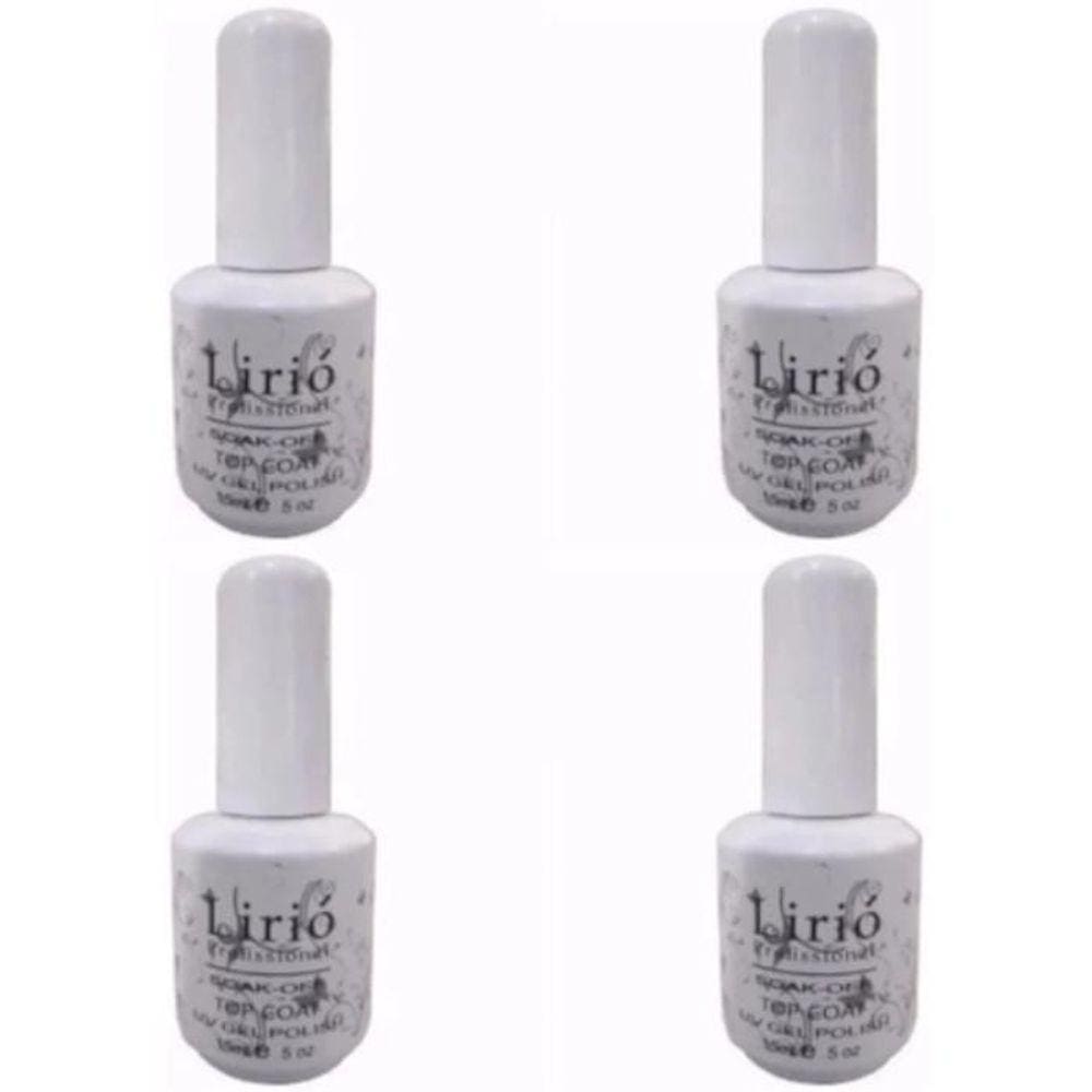 Kit 4 Ultra Selante Top Coat Lirió Porcelana Gel Finalizador