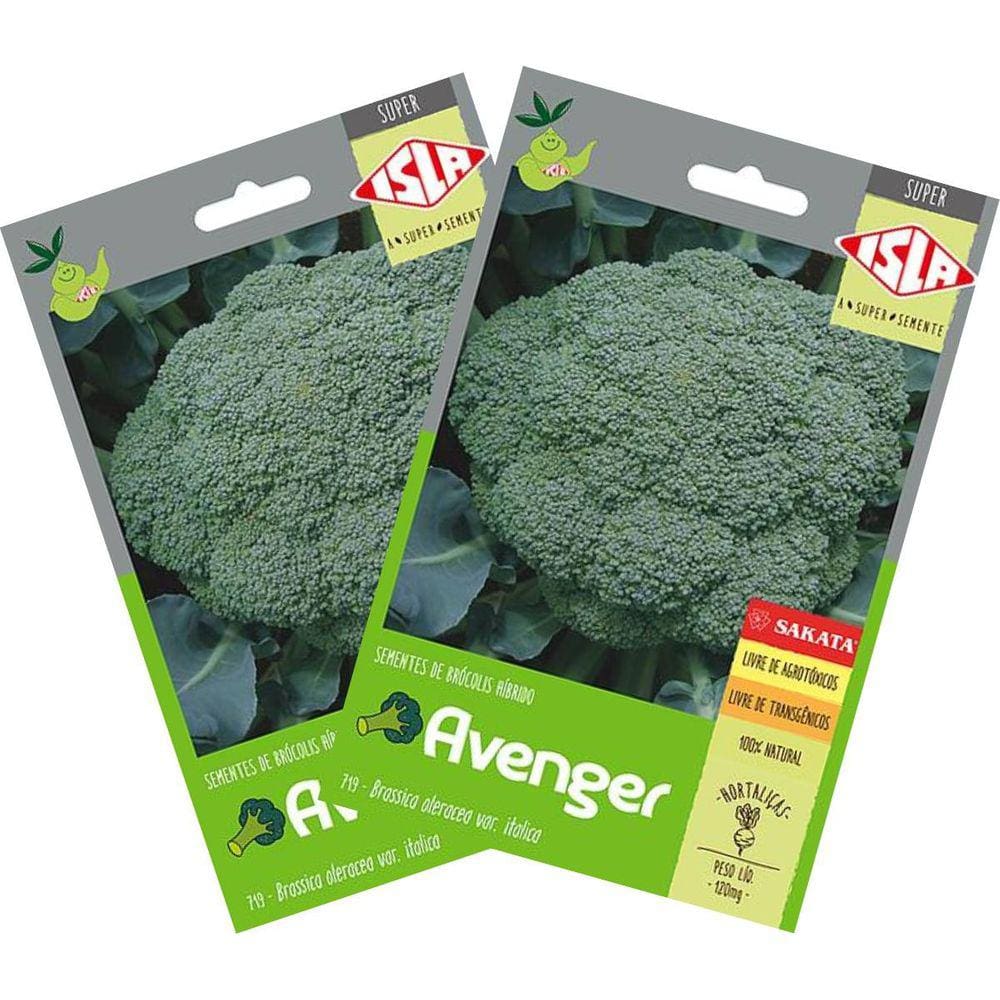 2X Sementes de Brócolis Híbrido Avenger Super ISLA