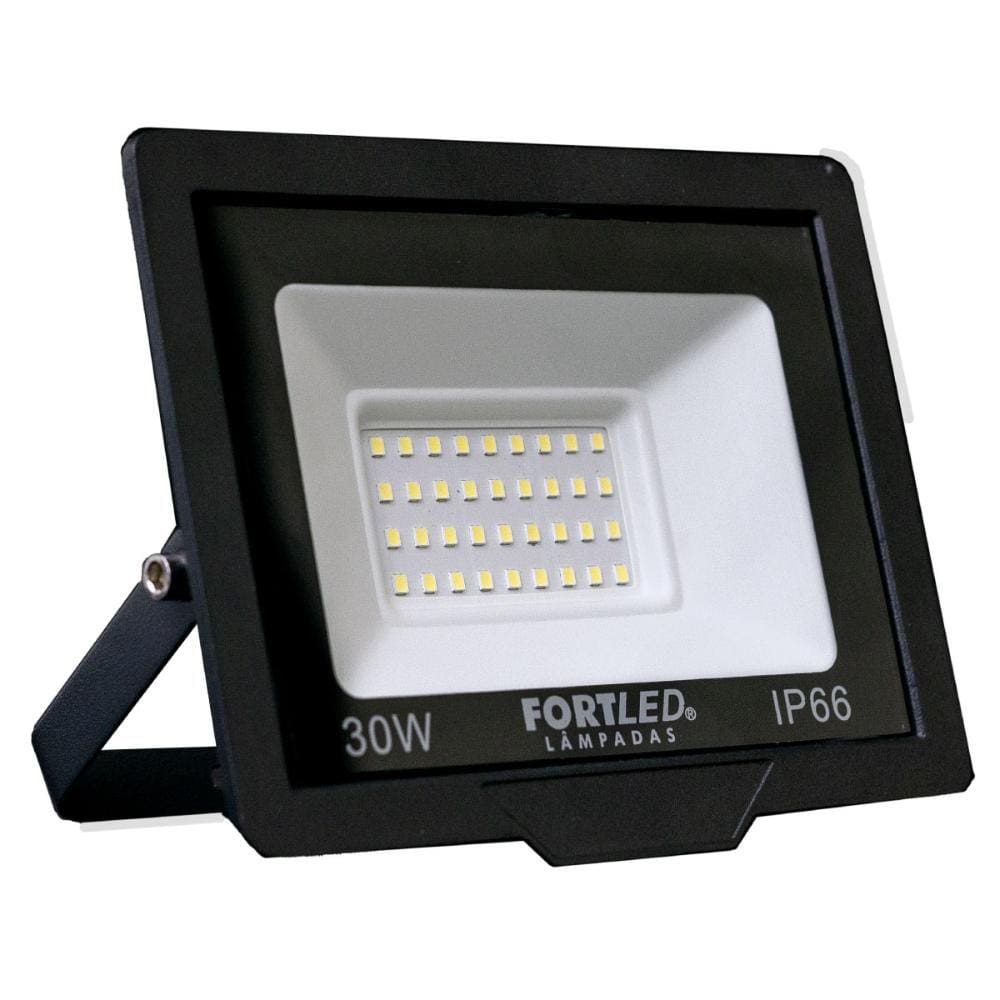 Refletor Slim 30W Luz Branca 6500K Fortled
