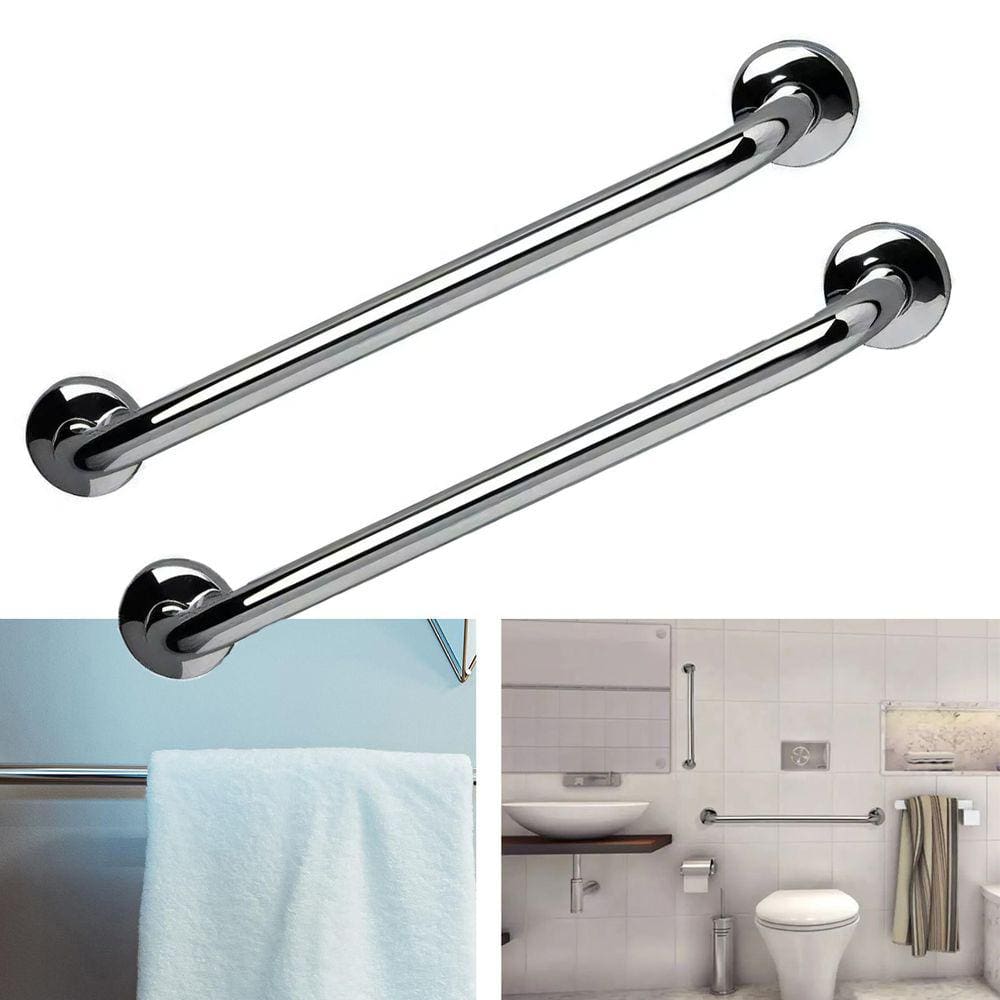 Alça Apoio 40cm Barra Suporte Anti Queda Kit 2 Uni Acessibilidade Idoso Pcd Gestante Criança Box Banheiro Escada Varanda Corrimao