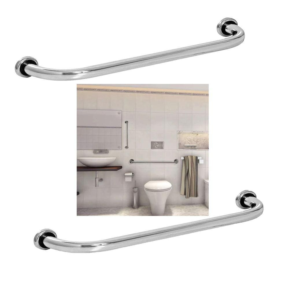 Alça Apoio 40Cm Barra Suporte Anti Queda Kit 2 Uni Criança Gestante Idoso Acessibilidade Pcd Necessidades Especiais Box Banheiro