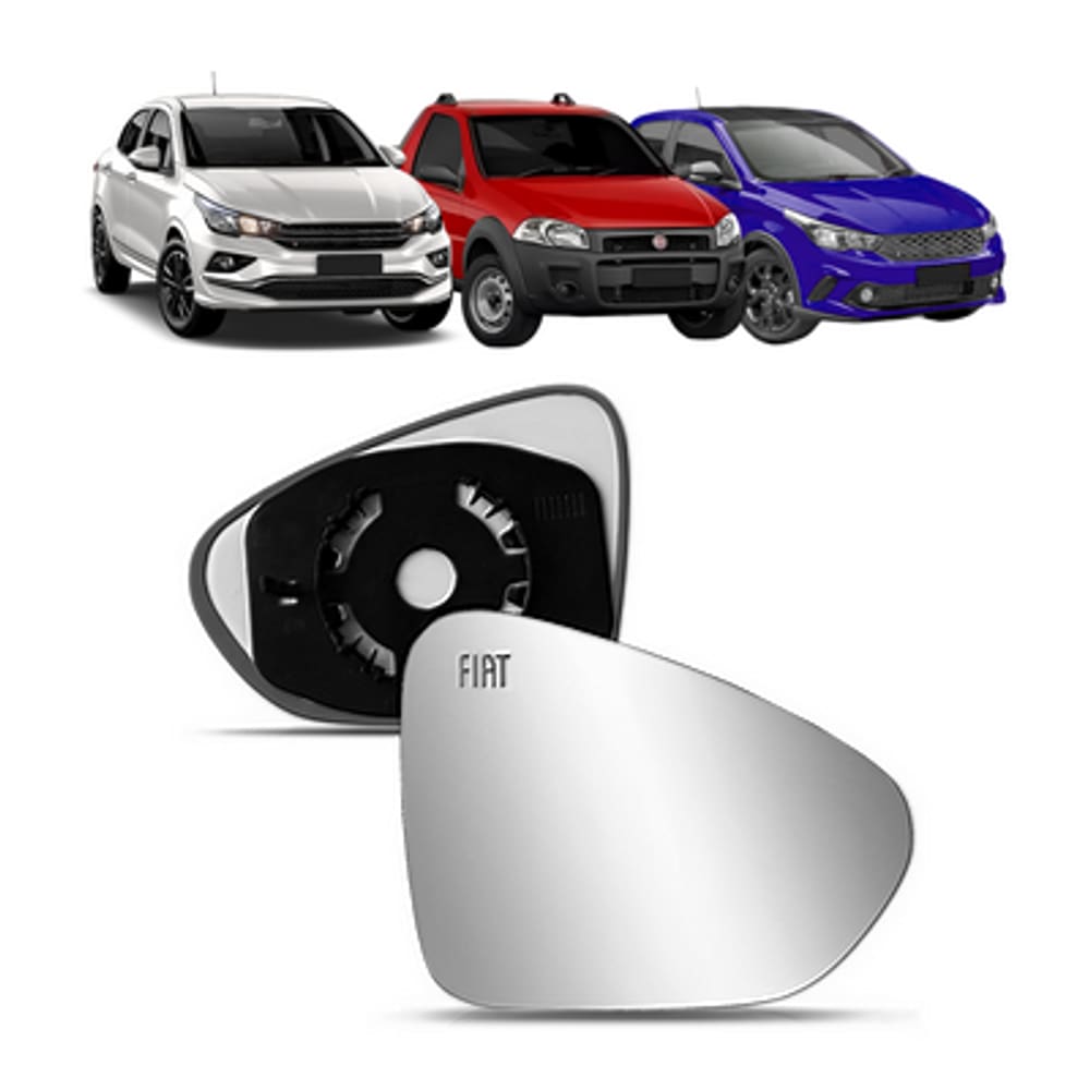 Lente Vidro Retrovisor Argo Cronos Strada 17/.. Passageiro