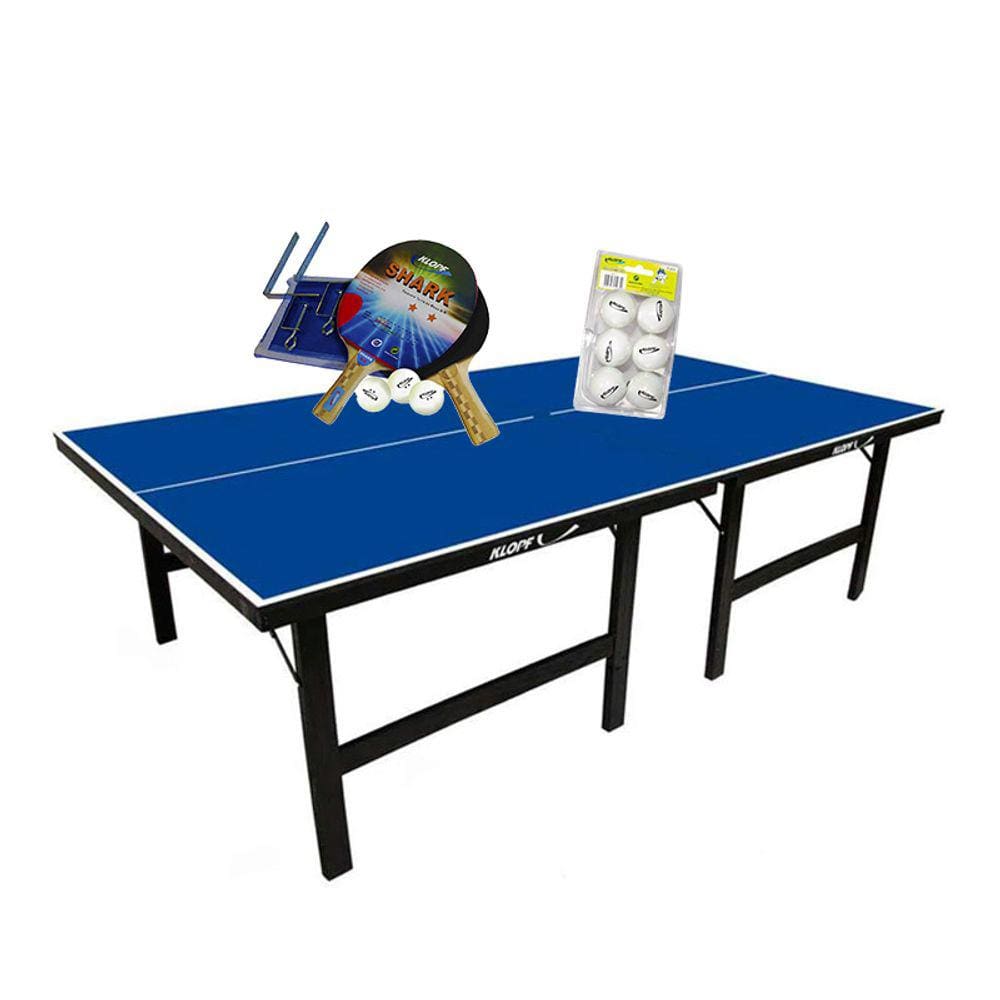MESA DE PING PONG MDP 15mm 1001 KLOPF + KIT Completo 5031 + Kit 5075