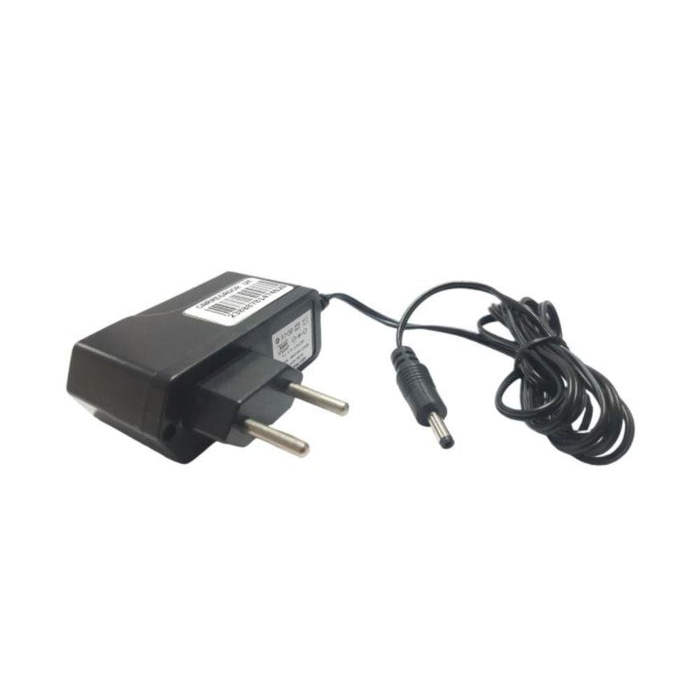 Carregador Bateria 9 Volts Adaptador Ac Dc 12V Utilizado Detector Metais Dm-500/600 Instrutherm