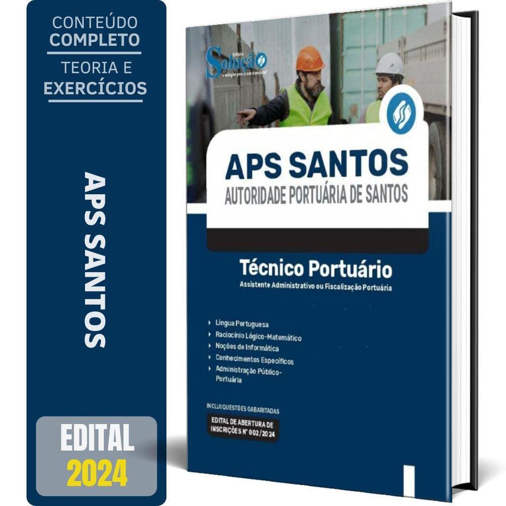 Apostila Aps Santos 2024 Técnico Portuário Assistente