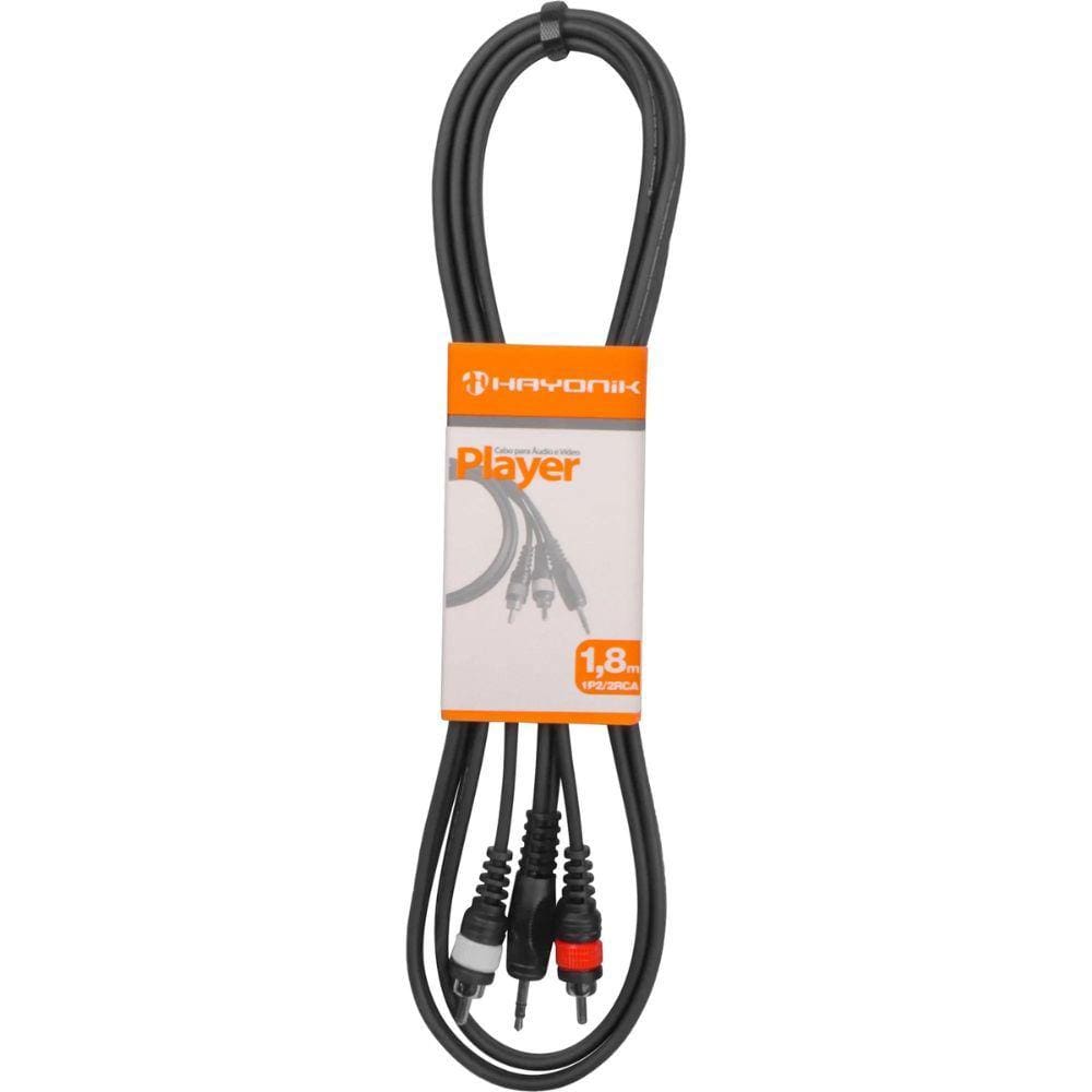 Cabo HAYONIK P2 x 2RCA 1,8 Metros PLAYER