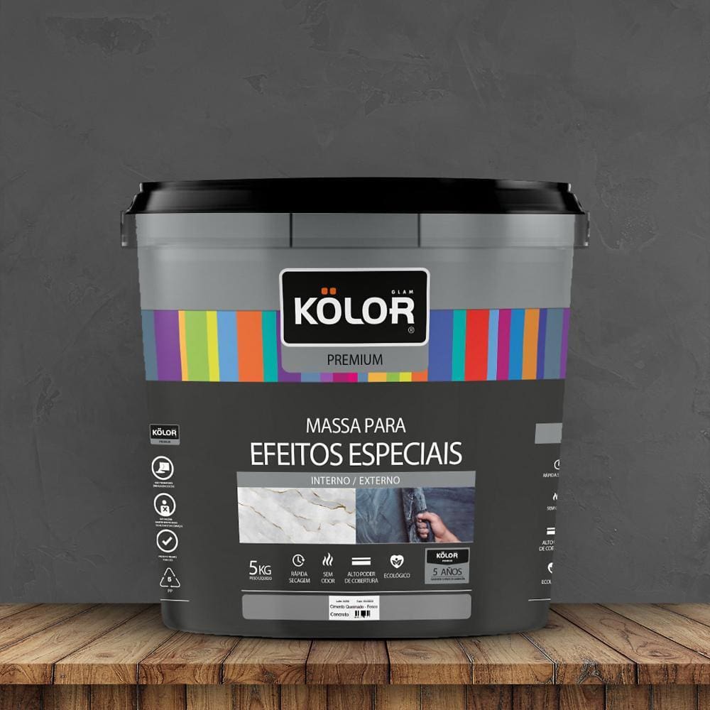 Cimento Queimado 1,6 Kg Preto Retificado Kolor