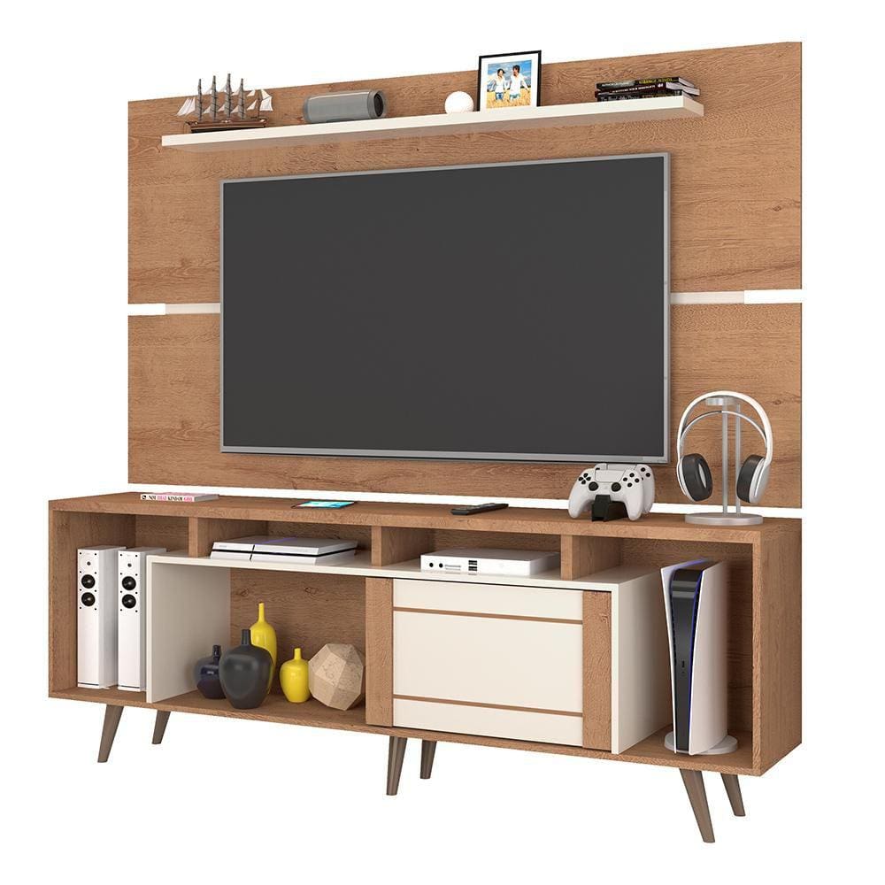 Conjunto Rack e Painel Roma Sala para TV até 65 Polegadas