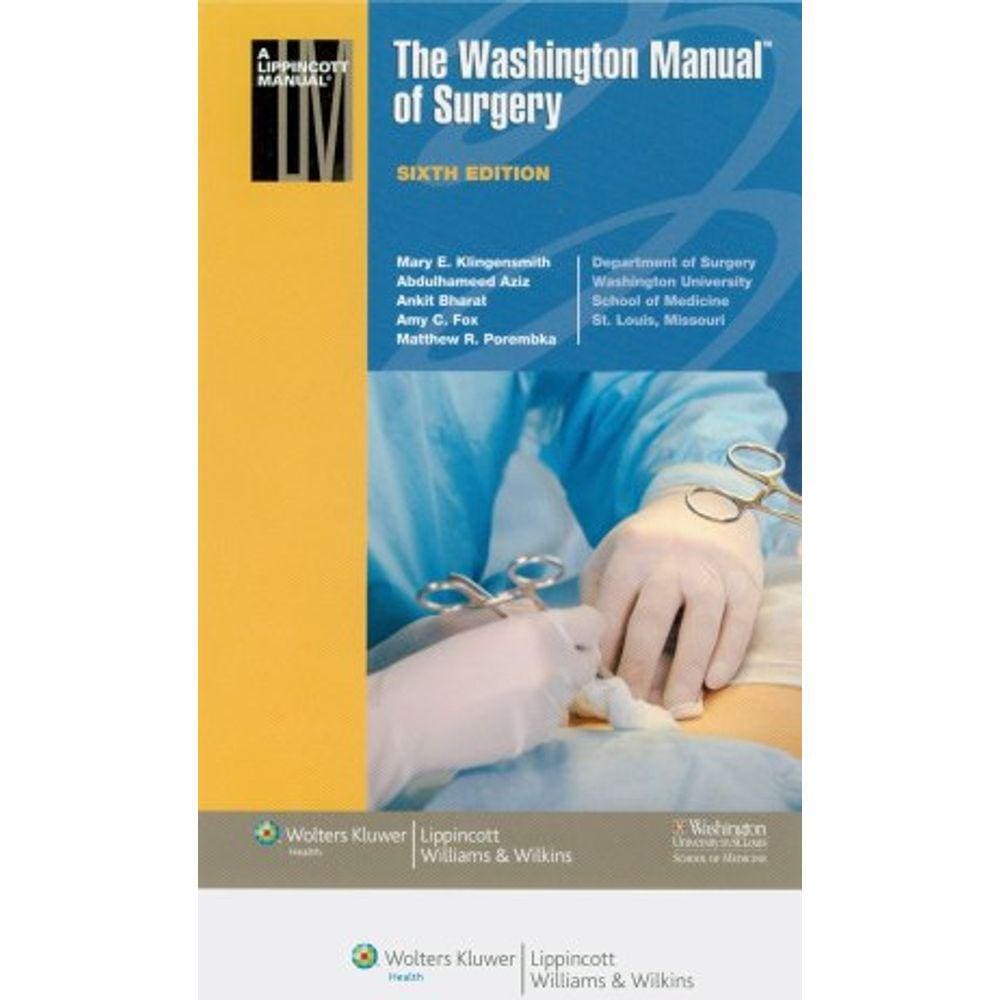 Washington Manual Of Surgery