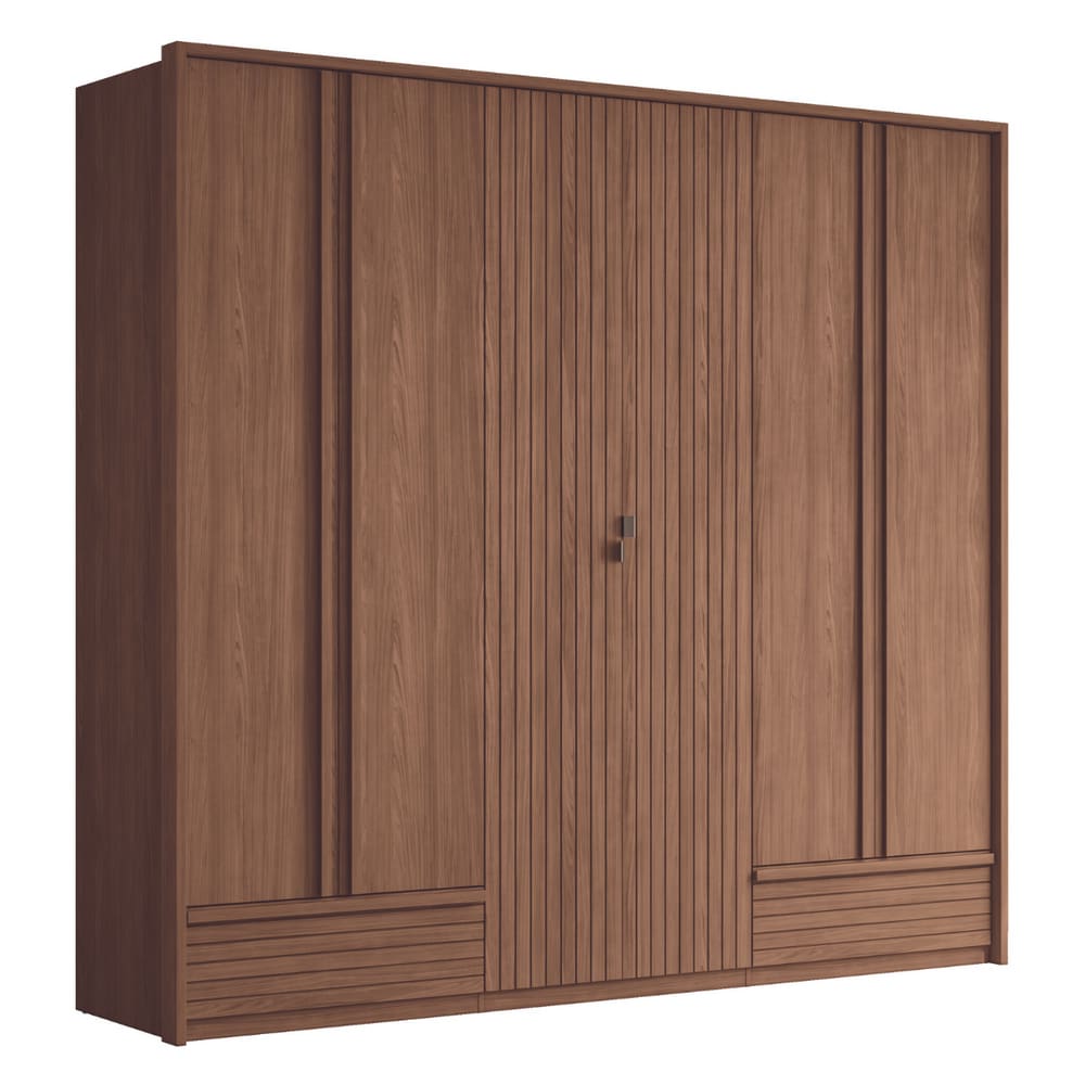 Guarda Roupa Casal 6 Portas Ripado Atlanta Jatobá