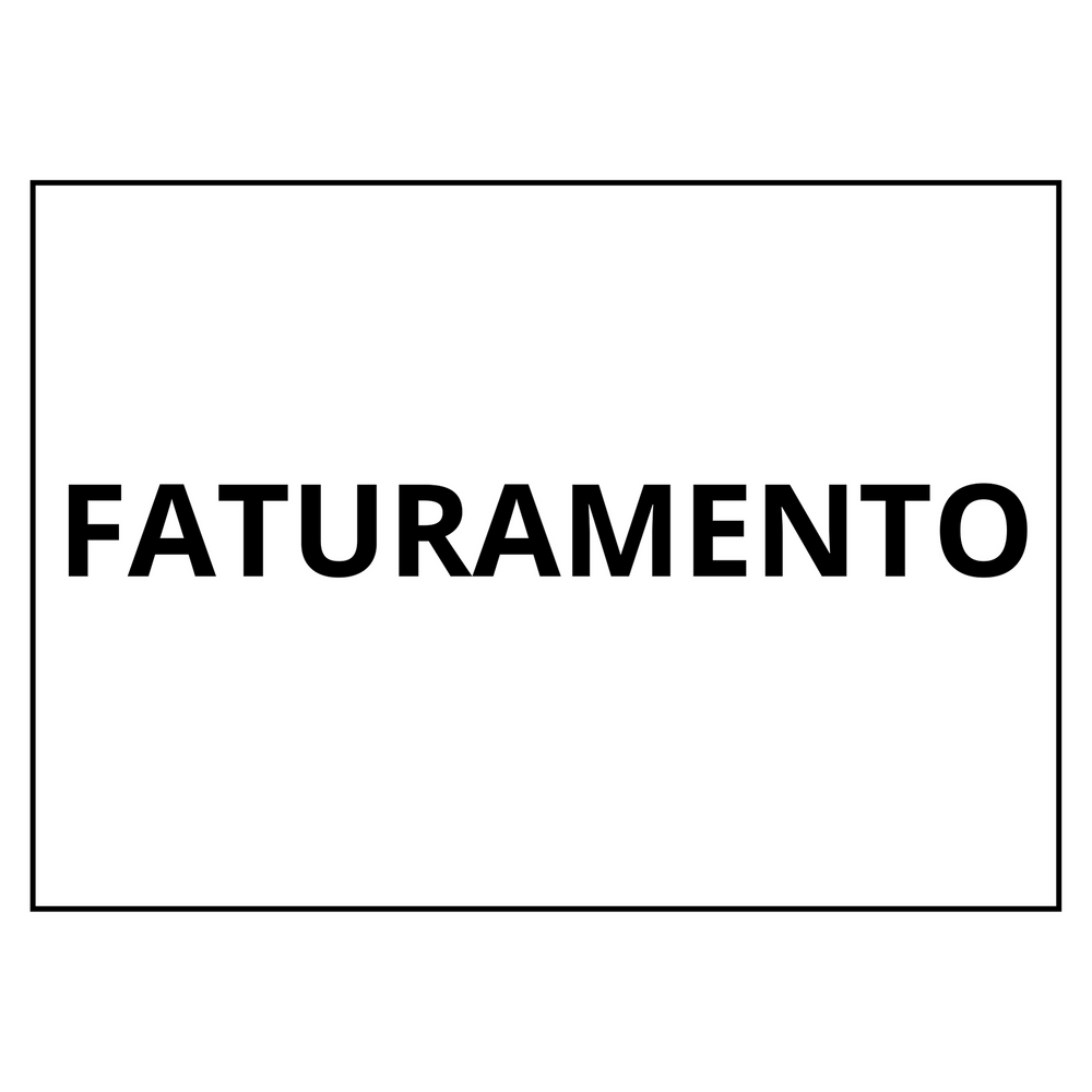 Placa Sinalização 1/2 Oficio Faturamento Mdf Branco [F031]