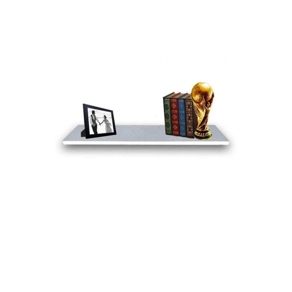 Prateleira Simples 20x15 Cm Com Suporte Em Mdf Branco [F031]