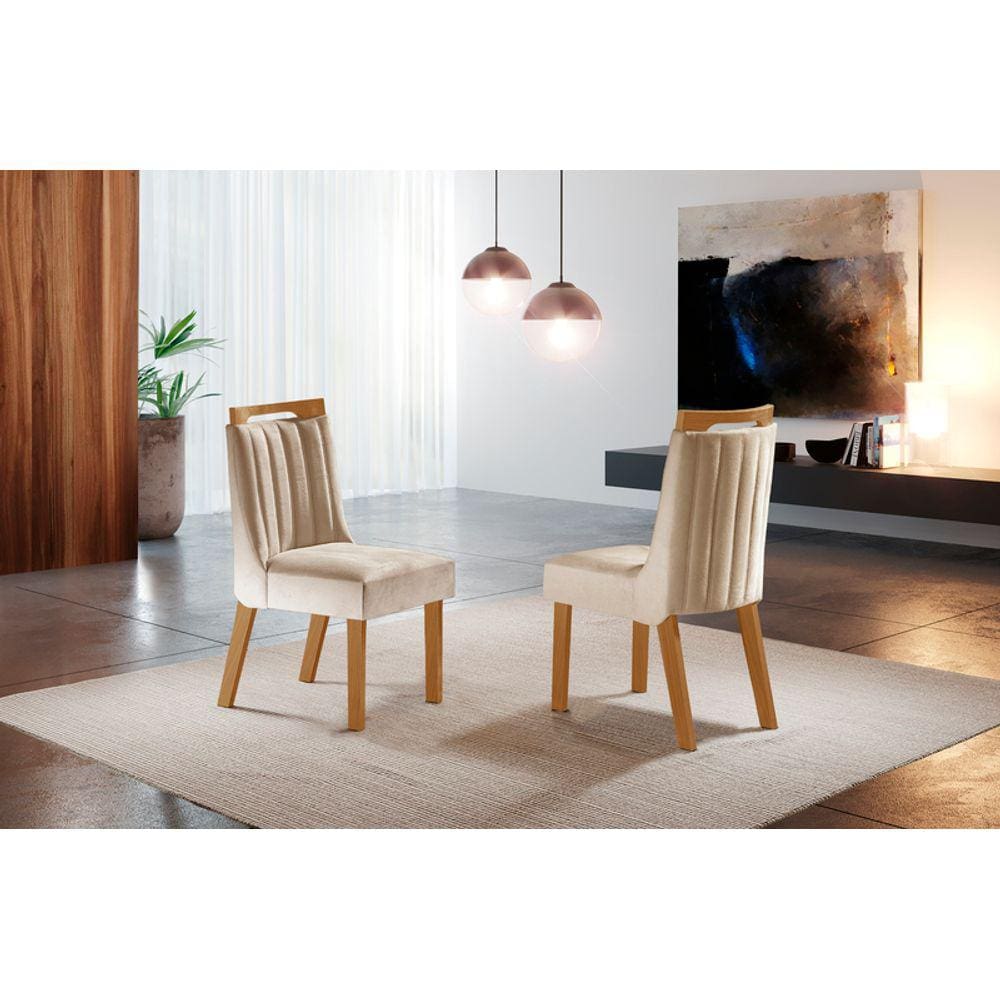 Cadeiras para Mesa de Jantar Estofada - Lottus - LJ Móveis