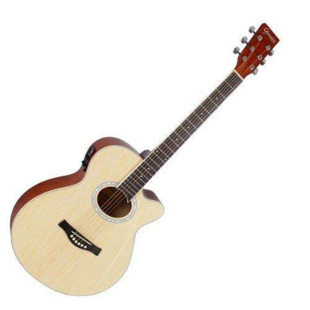 Violão Giannini Gsf1D Ceq Ng De Aço Afinador Natural Glossy