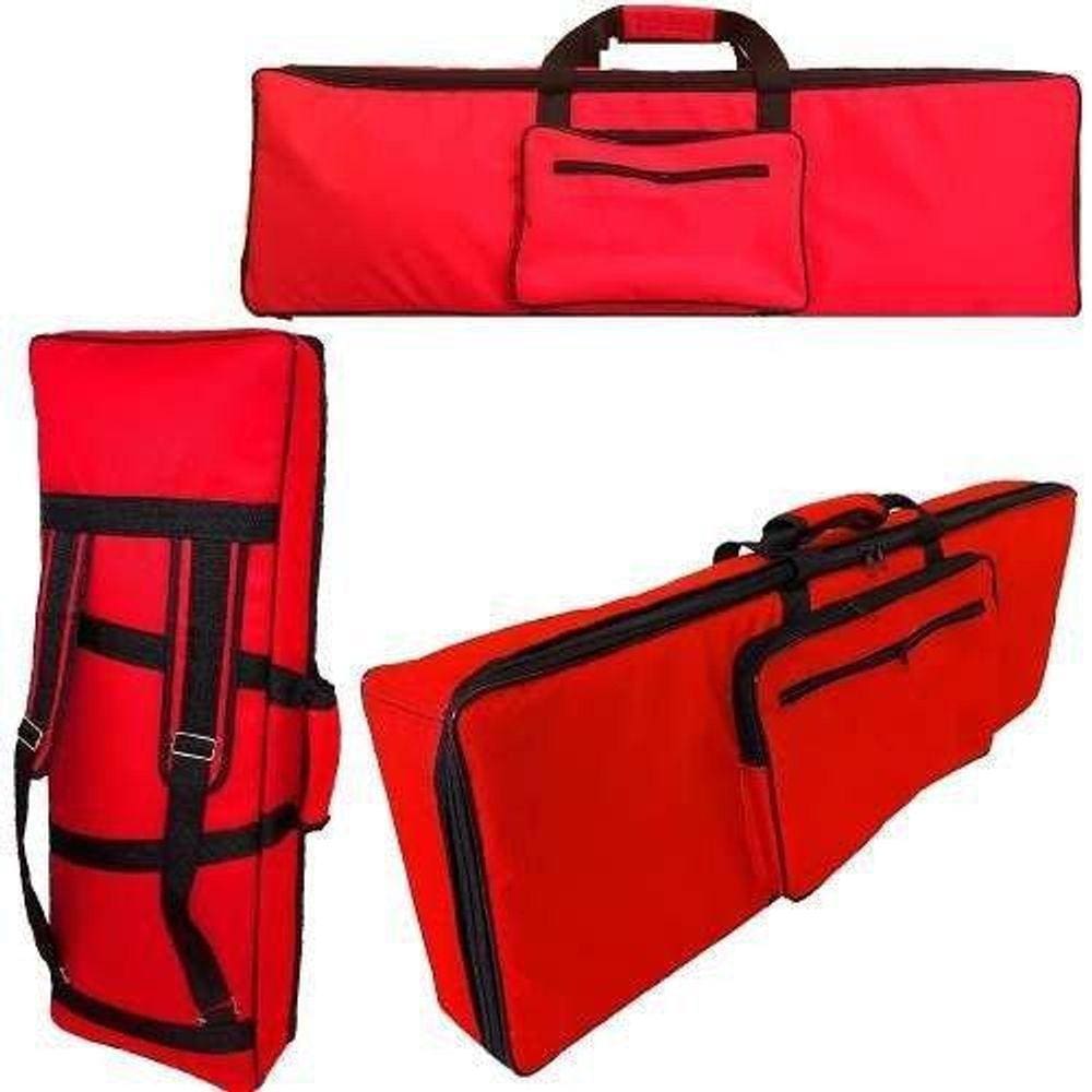 Capa Master Luxo Teclado Roland Juno Di Acolchoada Vermelha