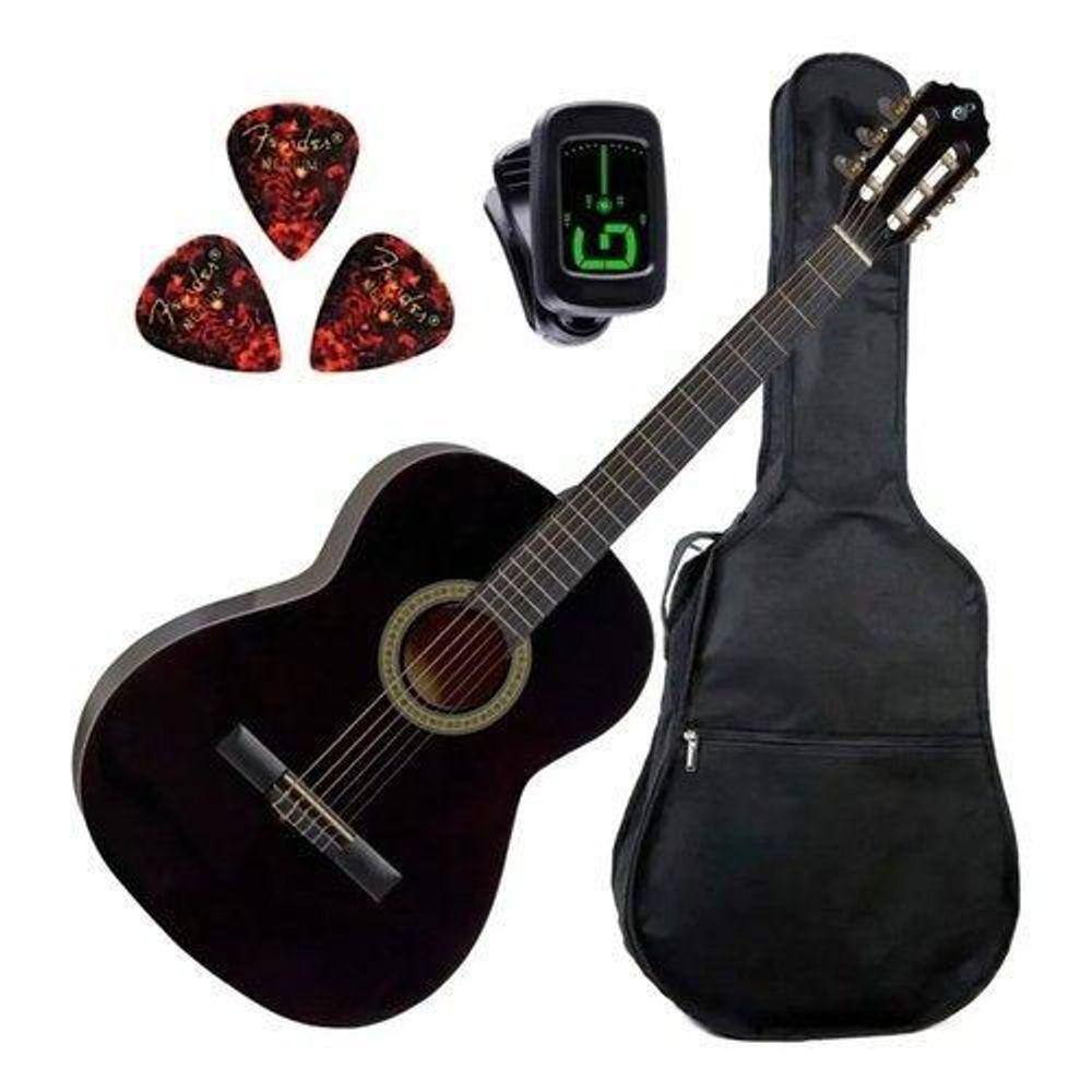 Violão Giannini Acústico Nylon Start N14 Preto + Capa +