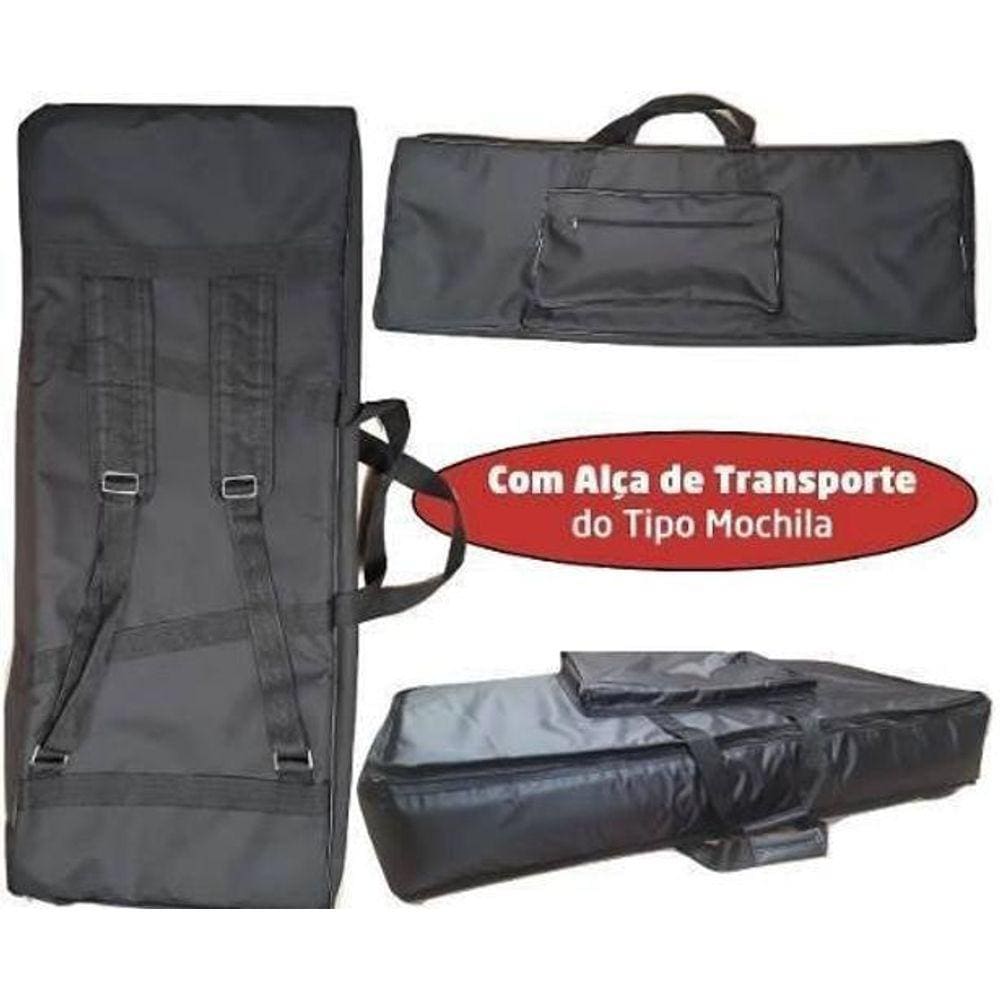 Capa Master Luxo Para Teclado Roland Xps10 Acolchoada Preta