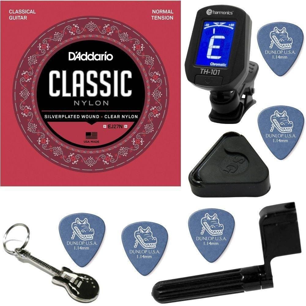 Ej27N Daddario Cordas Violão Nylon Classic Normal Tension +