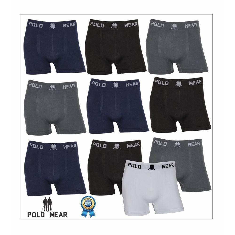 10 Cuecas Masculinas Box Microfibra Polo Wear