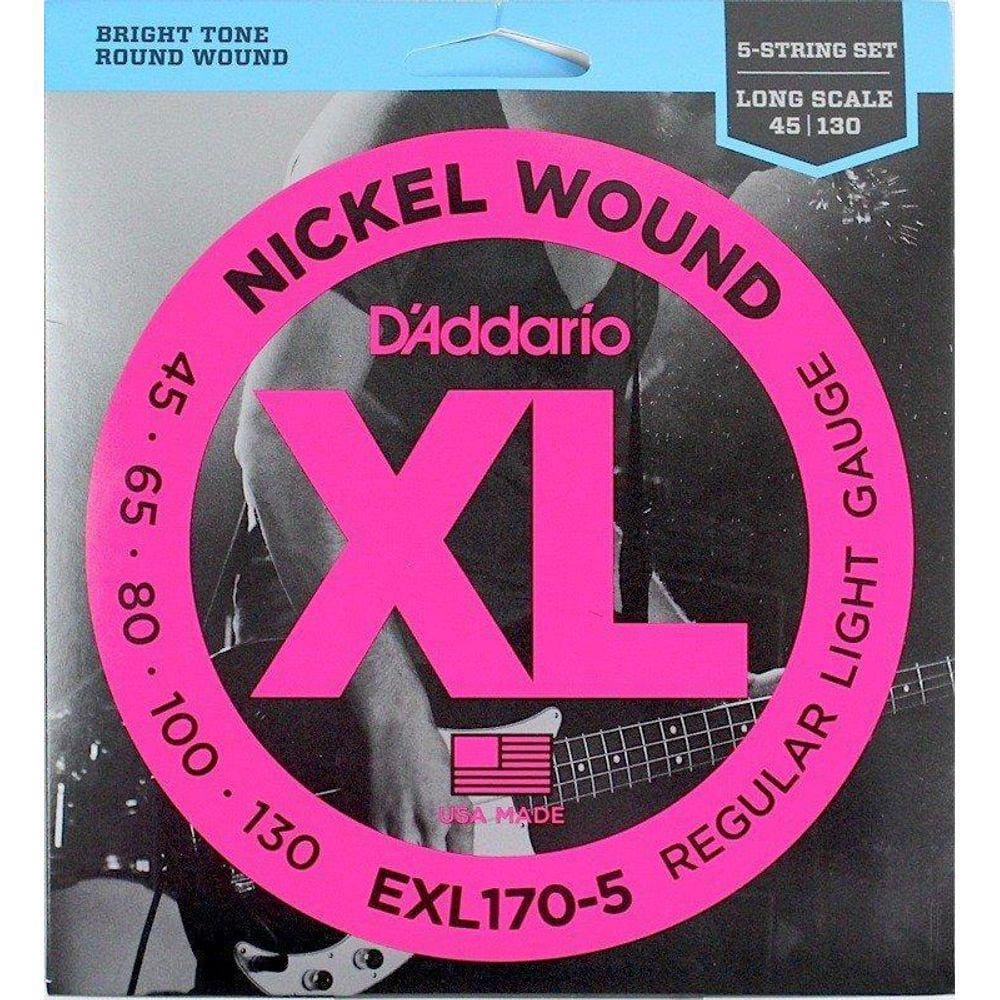 Encordoamento Para Baixo 5 Cordas 045 Exl-170 - D Addario