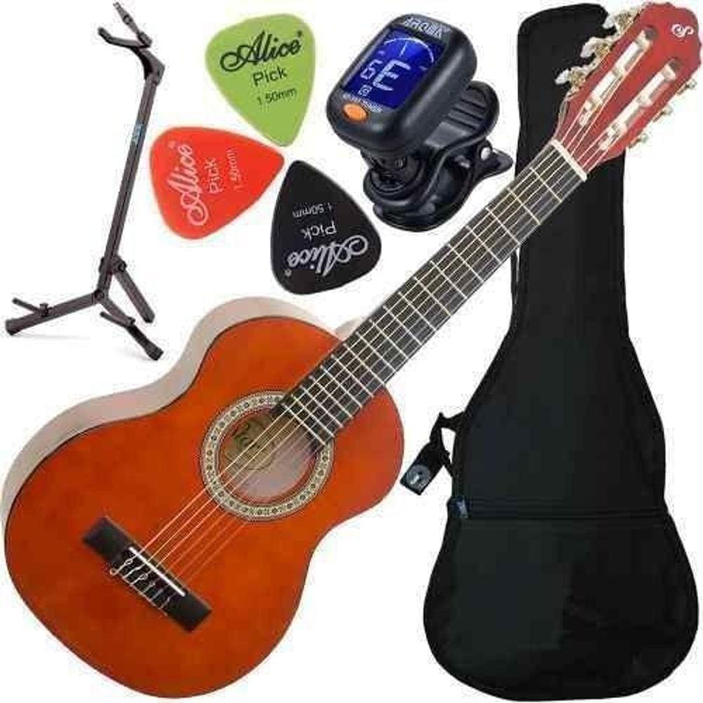 Kit Violão Giannini Nr Nt Infantil Nylon 1/4 Com Suporte G3S